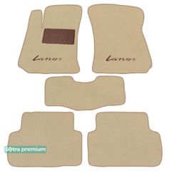 Двухслойные коврики Sotra Premium Beige для Daewoo Lanos (mkI) 1997-2017