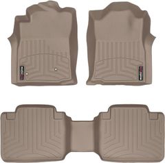 Коврики Weathertech Beige для Toyota Tacoma (extended cab)(mkII)(with storage boxes on 2 row) 2005-2007 automatic