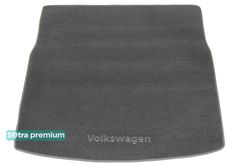 Двухслойные коврики Sotra Premium Grey для Volkswagen Phaeton (mkI)(long)(багажник) 2005-2009