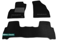 Двухслойные коврики Sotra Classic Black для Peugeot Bipper (mkI)(1-2 ряд) 2008-2017