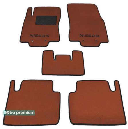 Двухслойные коврики Sotra Premium Terracotta для Nissan X-Trail (mkIII) / Rogue (mkII) 2013-2021 - Фото 1