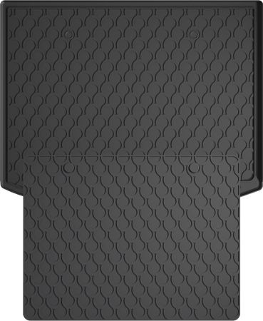 Гумовий килимок у багажник Gledring для Ford Kuga (mkII) 2012-2020 (з дворівневою підлогою)(нижній рівень)(багажник із захистом) - Фото 1