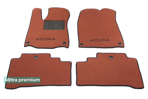 Двухслойные коврики Sotra Premium Terracotta для Acura MDX (mkIII)(1-2 ряд) 2014-2020 - Фото 1