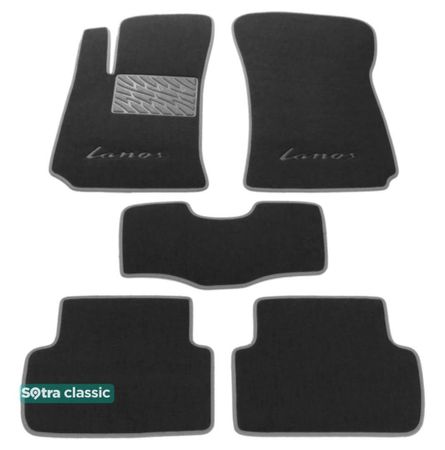 Двошарові килимки Sotra Classic Grey для Daewoo Lanos (mkI) 1997-2017 - Фото 1