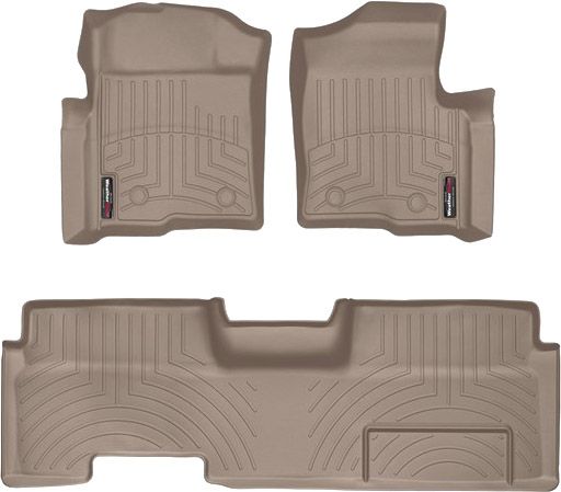 Коврики WeatherTech Beige для Ford F-150 (mkXII)(extended cab)(no 4x4 shifter)(with full console)(with air vents to 2 row)(4 fixing posts) 2010-2014 - Фото 1