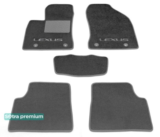 Двошарові килимки Sotra Premium Grey для Lexus CT (mkI) 2011-2022 - Фото 1