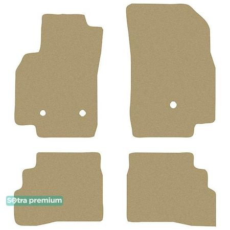 Двошарові килимки Sotra Premium Beige для Chevrolet Spark (mkIV) 2015-2022 - Фото 1