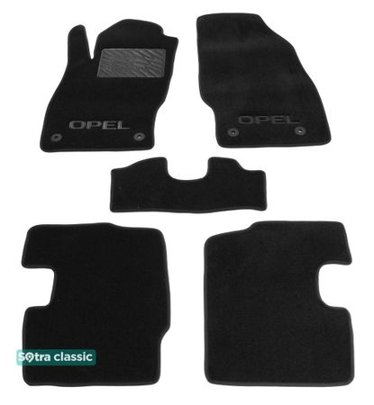 Двошарові килимки Sotra Classic Black для Opel Corsa (mkIV)(D) 2006-2014 - Фото 1