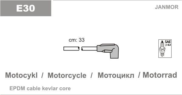Дроти запалювання Janmor E30 для Moto - Фото 1