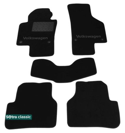 Двухслойные коврики Sotra Classic Black для Volkswagen Passat (mkVIII)(B7) 2010-2014 / CC (A6-A7) 2008-2017 - Фото 1