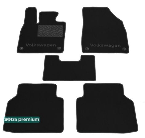 Двошарові килимки Sotra Premium Black для Volkswagen ID.4 (mkI) 2020→ - Фото 1
