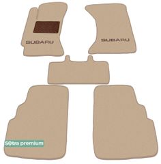 Двошарові килимки Sotra Premium Beige для Subaru Impreza (mkI) 1992-2000