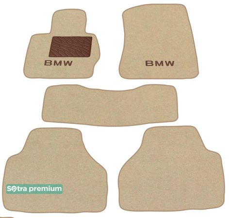 Двошарові килимки Sotra Premium Beige для BMW X3 (F25) / X4 (F26) 2010-2018 - Фото 1