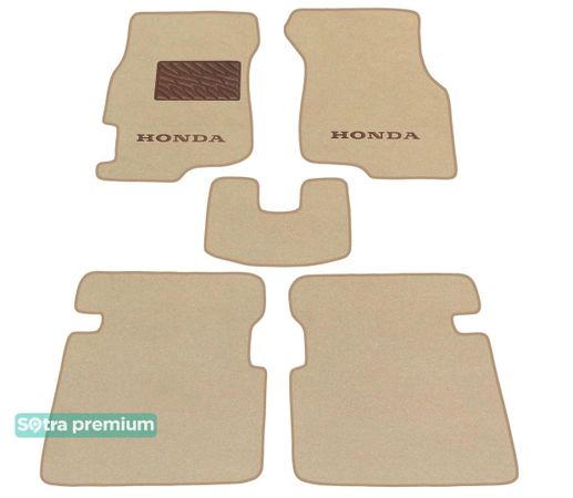 Двошарові килимки Sotra Premium Beige для Honda Civic (mkVI) 1995-2001 - Фото 1