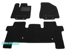 Двошарові килимки Sotra Premium Black для Infiniti QX60 / JX (mkI)(закриті полозки 2 ряди)(1-2 ряд) 2013-2020