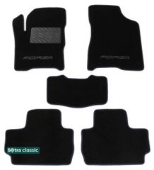 Двошарові килимки Sotra Classic Black для ЗАЗ Форза (mkI)(хетчбек) 2011-2017