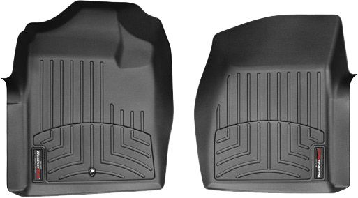 Коврики WeatherTech Black для Chevrolet Silverado (mkII)(single cab)(no 4x4 shifter)(1 row bucket) 2007-2014 - Фото 1