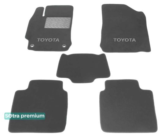 Двухслойные коврики Sotra Premium Grey для Toyota Camry (mkVII)(XV50) 2011-2017 - Фото 1
