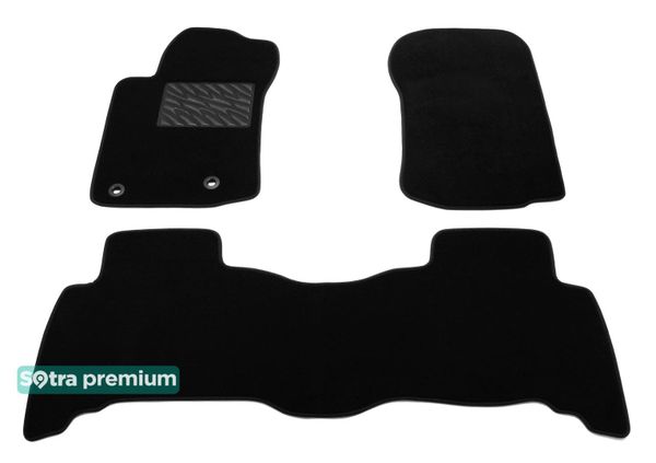 Двухслойные коврики Sotra Premium Black для Toyota Land Cruiser Prado (J150)(1-2 ряд) 2009→ - Фото 1