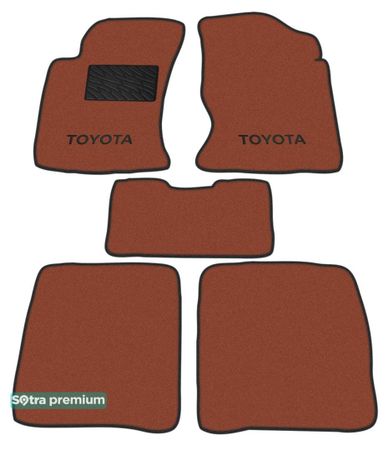 Двухслойные коврики Sotra Premium Terracotta для Toyota Carina E (mkI) 1992-1997 - Фото 1