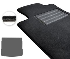 Двошарові килимки Optimal для Audi Q5/SQ5 (mkII)(с сеткой в левой нише)(верхний)(багажник) 2017→