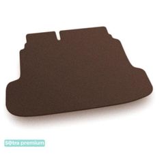 Двошарові килимки Sotra Premium Chocolate для Kia Cerato (mkI)(седан)(з вирізом)(багажник) 2009-2013