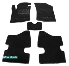 Двошарові килимки Sotra Classic Black для Peugeot 107 (mkI) 2005-2014