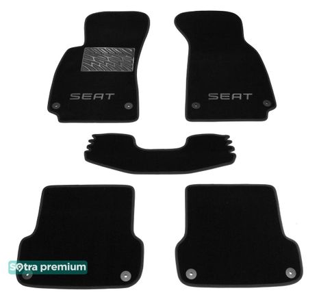 Двошарові килимки Sotra Premium Black для Seat Exeo (mkI) 2008-2013 - Фото 1