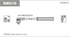 Дроти запалювання Janmor RBU16 для Renault Clio 1.2 (D7F 730) / Kangoo 1.2; Dacia SuperNova 1.4