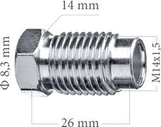 Наконечник WP 5-100-164 (M14x1.5) під трубку 8.0мм - Фото 1