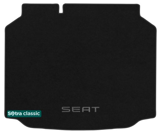 Двухслойные коврики Sotra Classic Black для Seat Leon (mkIII)(хетчбэк)(багажник) 2012-2020 - Фото 1