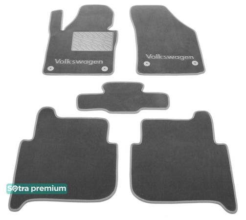Двошарові килимки Sotra Premium Grey для Volkswagen Touran (mkI)(1-2 ряд) 2003-2015 - Фото 1