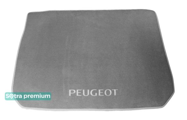 Двошарові килимки Sotra Premium Grey для Peugeot 2008 (mkI)(багажник) 2013-2019 - Фото 1