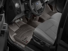 Коврики Weathertech Choco для Ford Super Duty (extended & double cab)(mkIII)(no 4x4 shifter)(raised dead pedal)(1 pc.)(1 row) 2012-2016 automatic - Фото 2