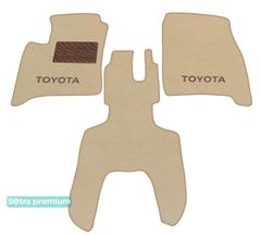 Двошарові килимки Sotra Premium Beige для Toyota Avensis Verso (mkII)(1 ряд) 2001-2009 АКПП