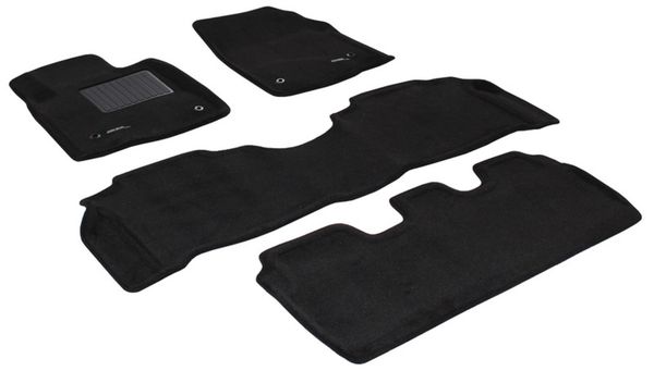 Тришарові килимки Sotra 3D Premium 12mm Black для Lexus LX570 (J200)(1-2 ряд) 2007-2011 - Фото 1