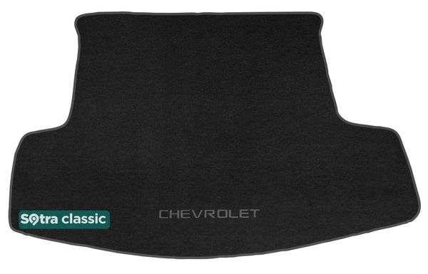 Двухслойные коврики Sotra Classic Black для Chevrolet Captiva (mkI)(сложенный 3 ряд)(багажник) 2006-2018 - Фото 1
