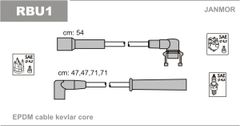 Провода зажигания JanMor RBU1 для Renault 21 2.0 (J7R 746 / J7R 747) / 19 1.4 (E6J 700 / E6J 701 / C2J)