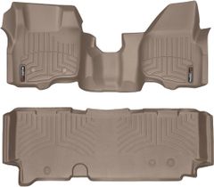 Коврики Weathertech Beige для Ford Super Duty (extended cab)(mkIII)(no 4x4 shifter)(1 row - 1pc.)(no dead pedal) 2011-2012 automatic