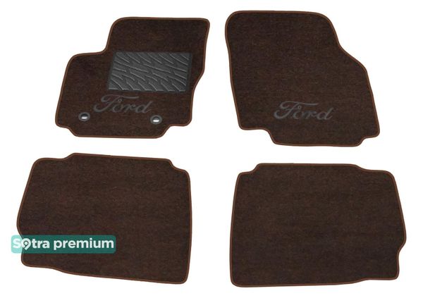 Двошарові килимки Sotra Premium Chocolate для Ford Mondeo (mkIV) 2007-2011 - Фото 1