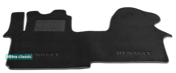 Двошарові килимки Sotra Classic Black для Renault Trafic (mkII)(1 ряд - 2 місця)(1 ряд) 2001-2014 - Фото 1
