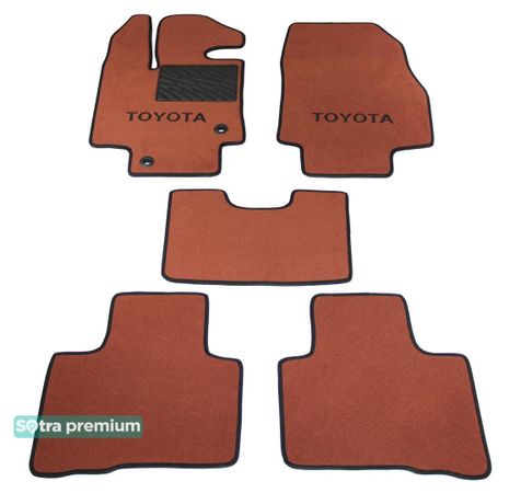 Двухслойные коврики Sotra Premium Terracotta для Toyota Highlander (mkIV)(1-2 ряд) 2019→ - Фото 1