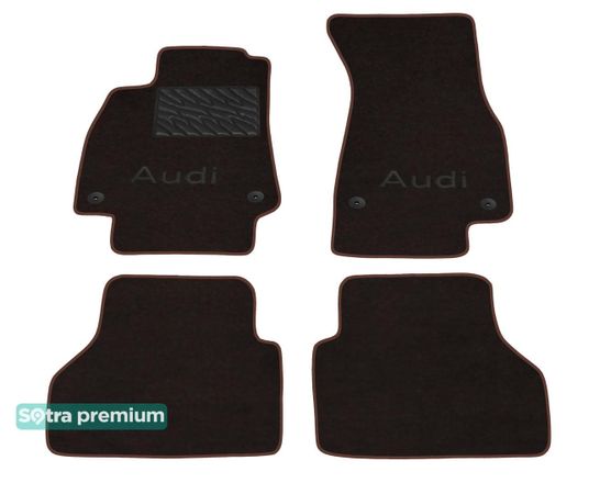 Двошарові килимки Sotra Premium Chocolate для Audi A6/S6/RS6 (mkV)(C8) 2018→; A7/S7/RS7 (mkII) 2018→ - Фото 1