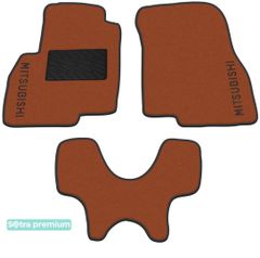 Двухслойные коврики Sotra Premium Terracotta для Mitsubishi Grandis (mkI)(1 ряд) 2003-2011