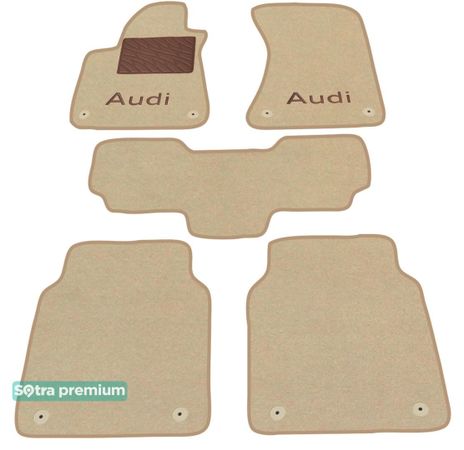 Двошарові килимки Sotra Premium Beige для Audi A8/S8 (mkIII)(D4)(long) 2010-2018 - Фото 1