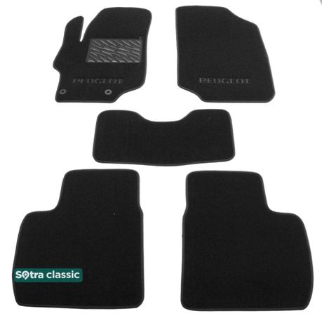 Двухслойные коврики Sotra Classic Black для Peugeot 301 (mkI) 2012→ - Фото 1