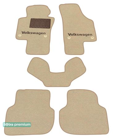 Двошарові килимки Sotra Premium Beige для Volkswagen Jetta (mkVI)(A6) 2010-2018 - Фото 1