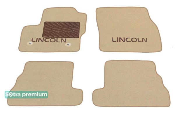 Двошарові килимки Sotra Premium Beige для Lincoln MKC (mkI) 2014-2019 - Фото 1