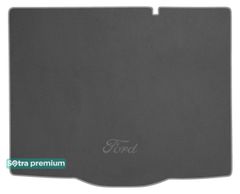 Двухслойные коврики Sotra Premium Grey для Ford Focus (mkIV)(хетчбэк)(нижний)(с докаткой)(багажник) 2018→