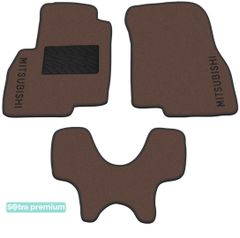 Двошарові килимки Sotra Premium Chocolate для Mitsubishi Grandis (mkI)(1 ряд) 2003-2011